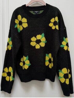Forever 21 Floral Knit Sweater Size 9-10